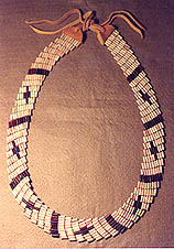 reproduction bias-weave wampum collar